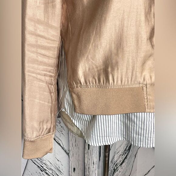 Trouve Layered Look Bomber Jacket Size Small - Picture 5 of 8